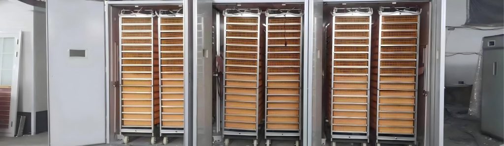 Commercial egg incubator with multiple specification options